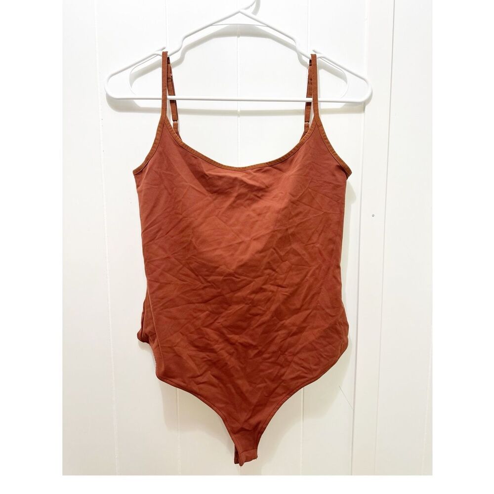 Free people intimately bodysuit rust minimalist size medium
